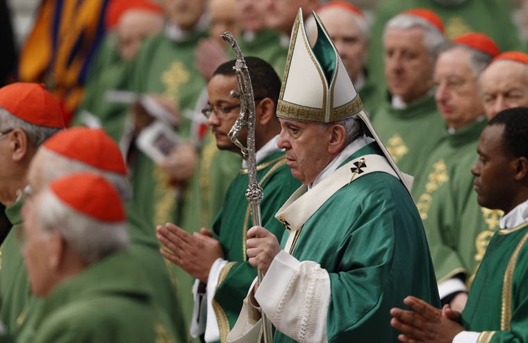 Pope urges cardinals to go in search of the lost, bring them in 