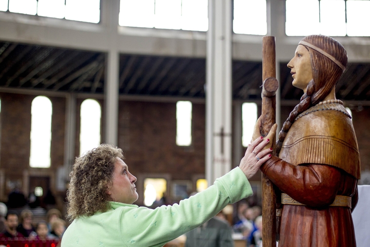 Papal nuncio visits Auriesville shrine