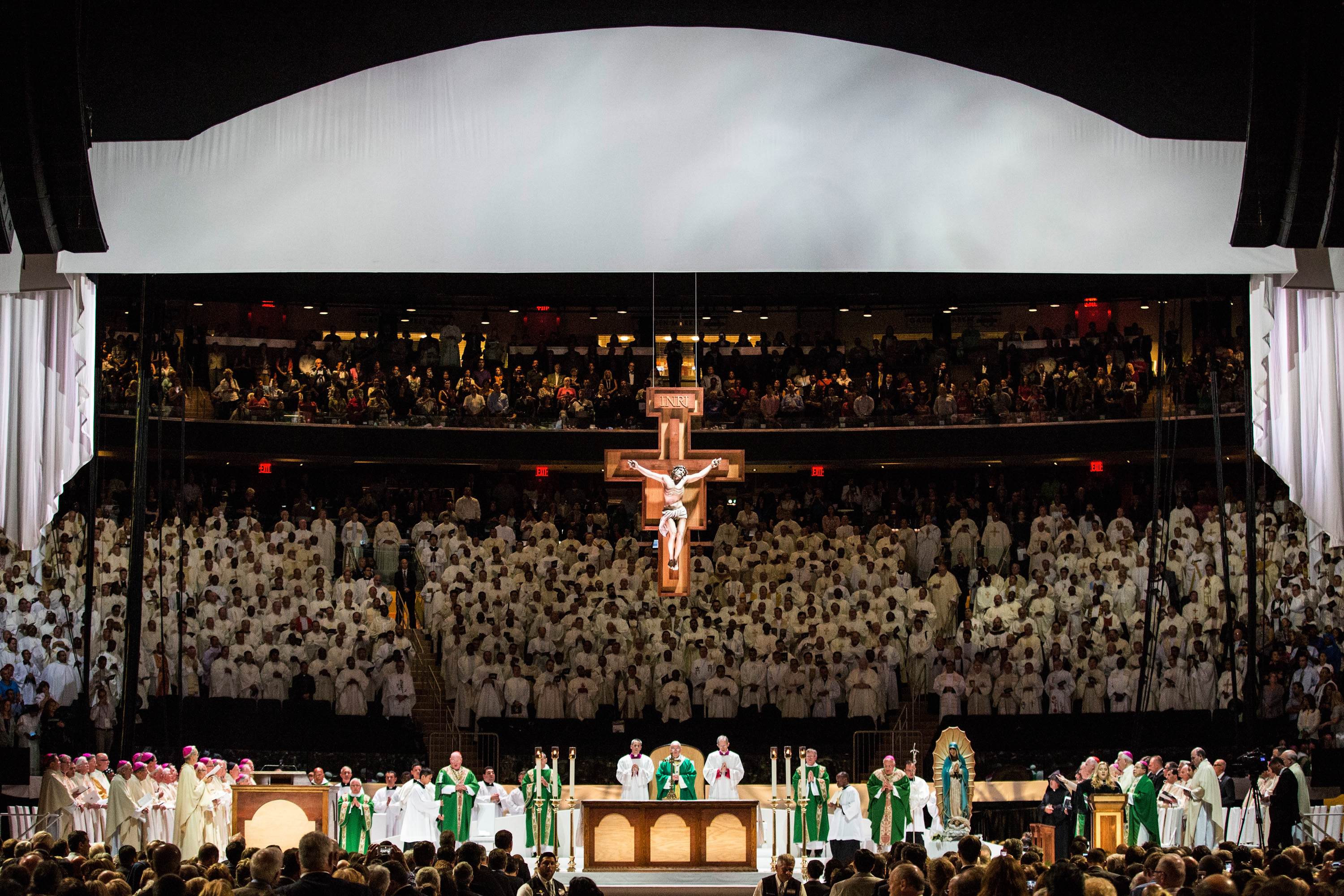 Pope Francis celebrates Mass at Madison Square Garden in New York