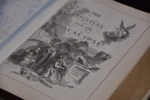 An illustrated domestic bible from about 1870 . (Sun photo | Katherine Long)