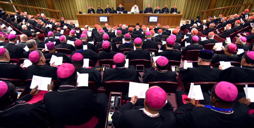 Pope Francis leads the Synod of Bishops on the family at Vatican