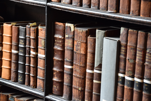 Just some of the countless volumes housed in the Long Room at the library at Trinity College. (Sun photo | Katherine Long)