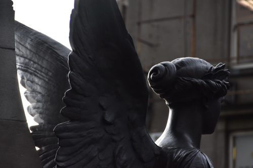 An angel, part of monument dedicated to Daniel O'Connell, is seen in Dublin Oct. 5, 2015. (Sun photo | Katherine Long)