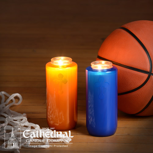 Orange and Blue Candles – no text