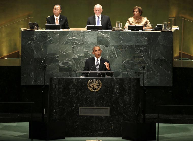 OBAMA ADDRESSES UN
