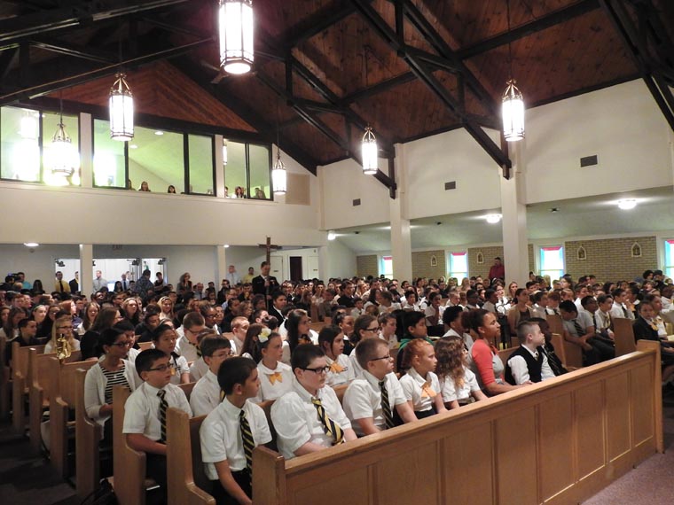 Bishop presides at  Opening School Year  Mass in New Hartford