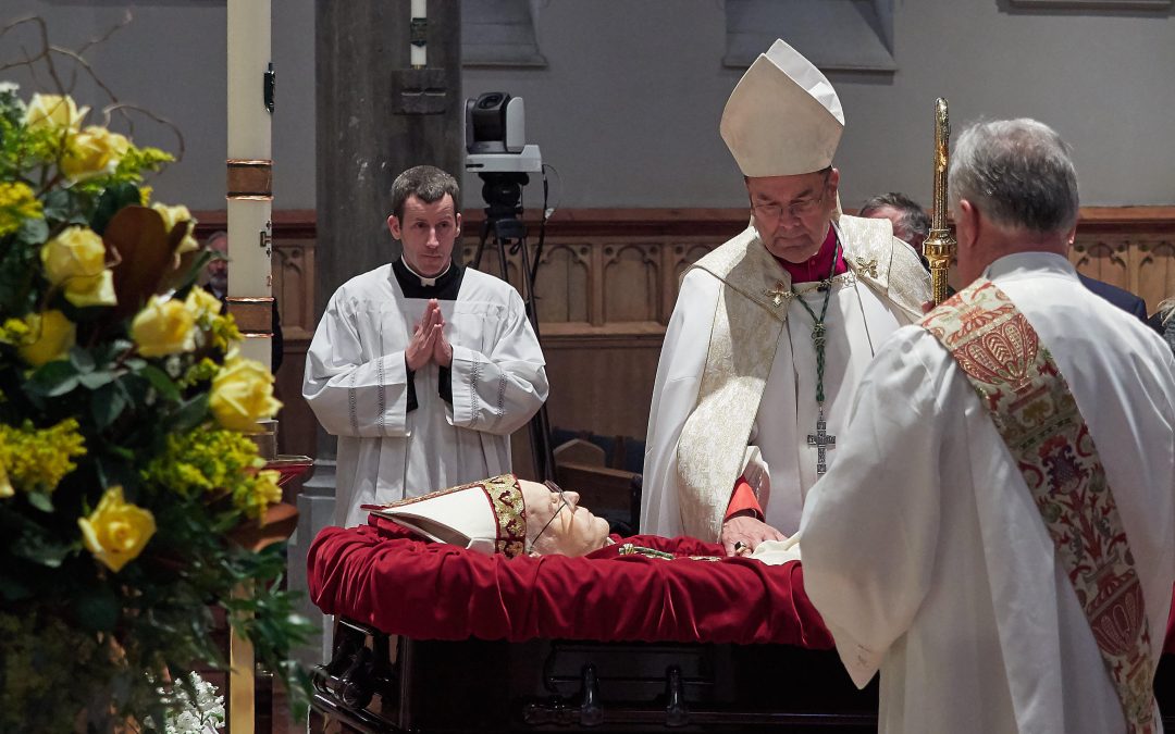 Bishop Moynihan’s body received at Cathedral