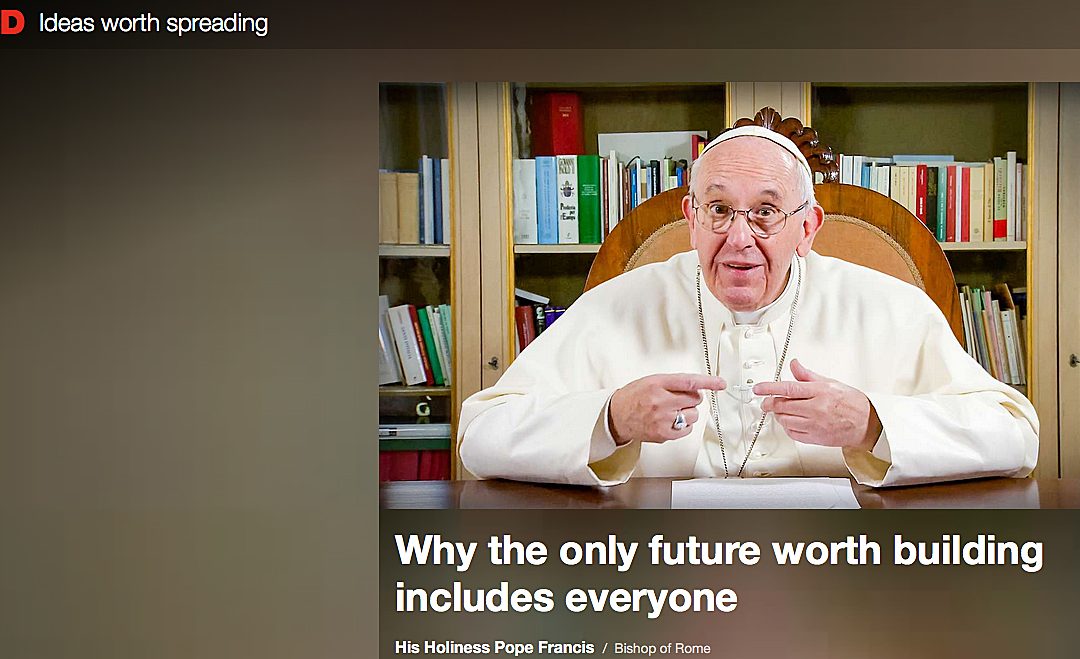 In TED talk, pope urges people to make real connections