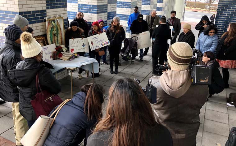 Group gathers for prayer vigil in effort to stop deportation of couple