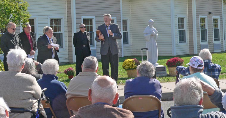 St. Francis of Assisi statue dedicated on Oswego’s East Side