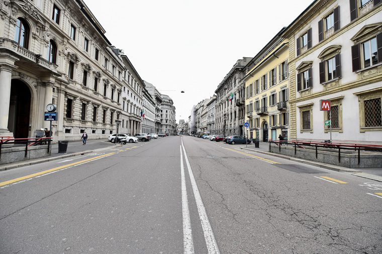 MILAN CORONAVIRUS EMPTY STREET