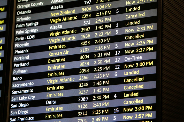 WASHINGTON AIRPORT CANCELLATIONS