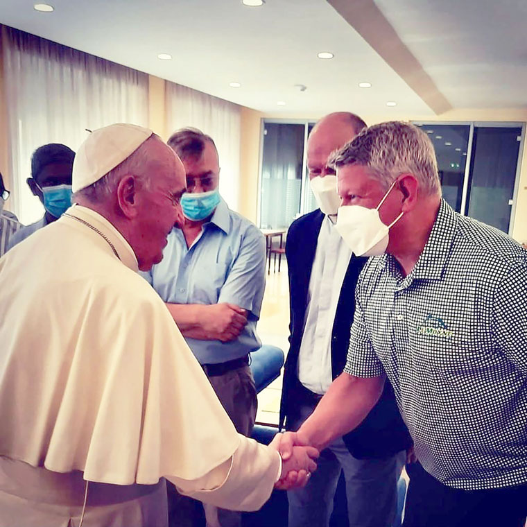 Father McCallum and pope