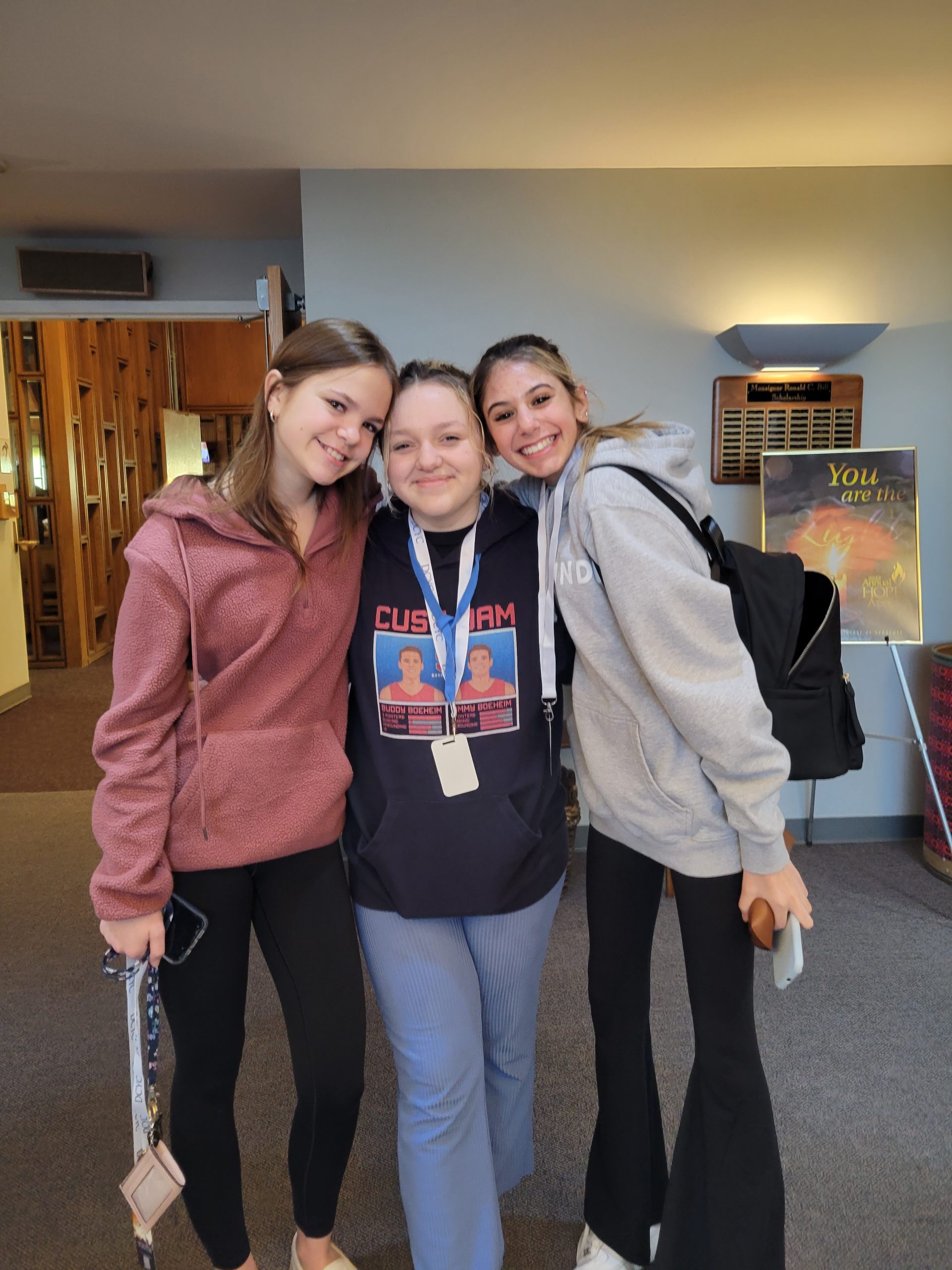 Members of Holy Cross, DeWitt Youth Group