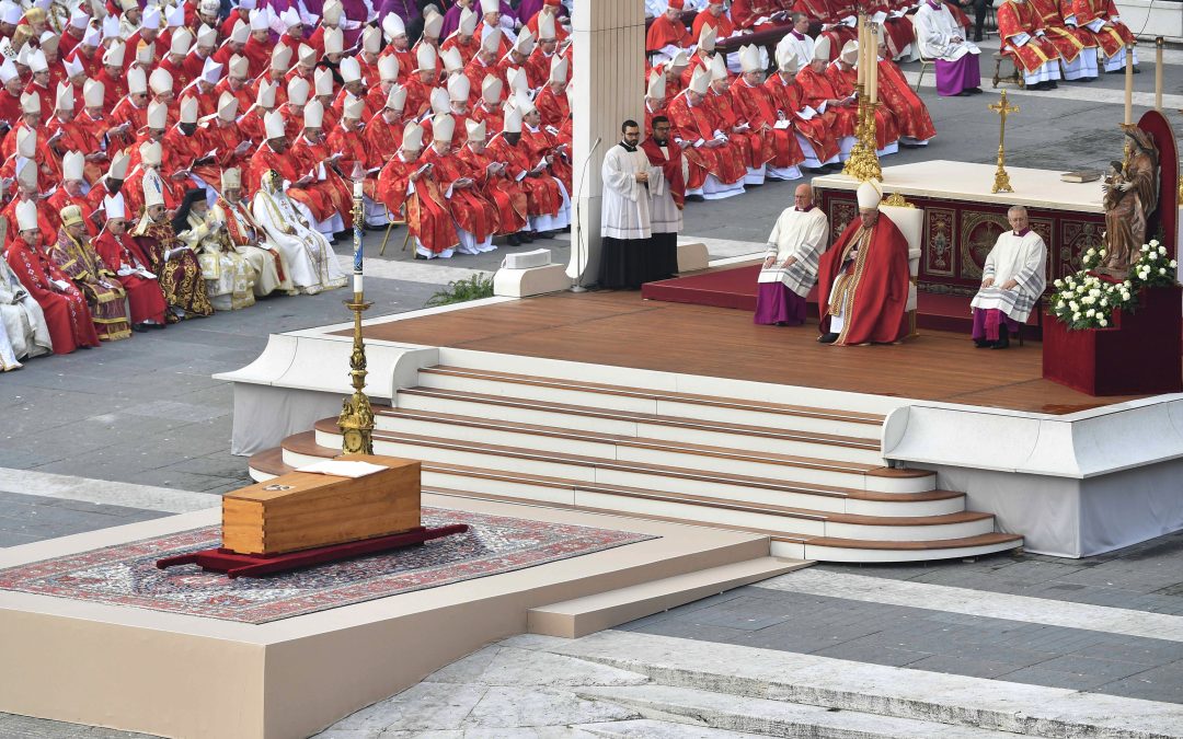 At funeral, pope remembers Benedict’s ‘wisdom, tenderness, devotion’