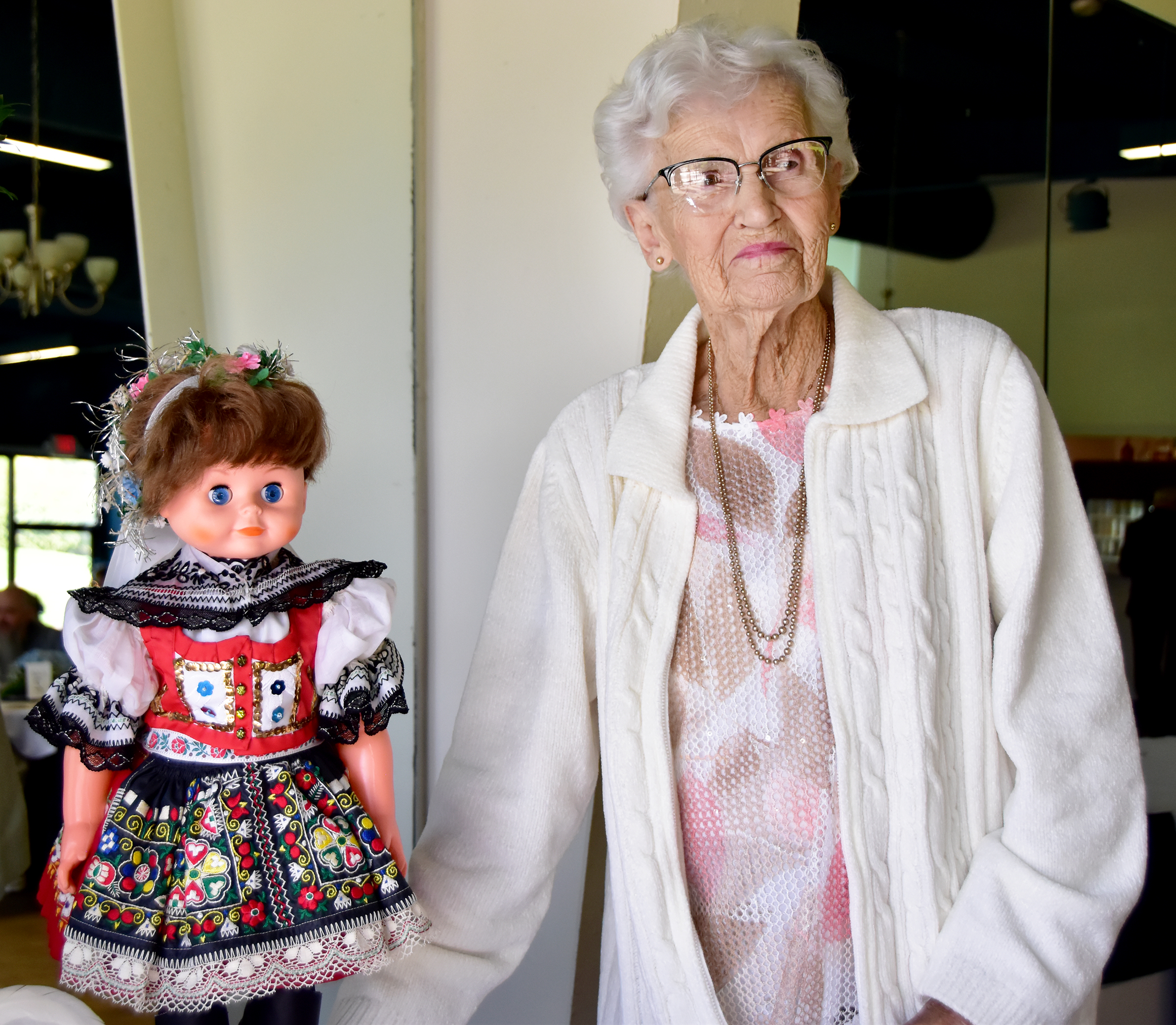 Agnes with doll