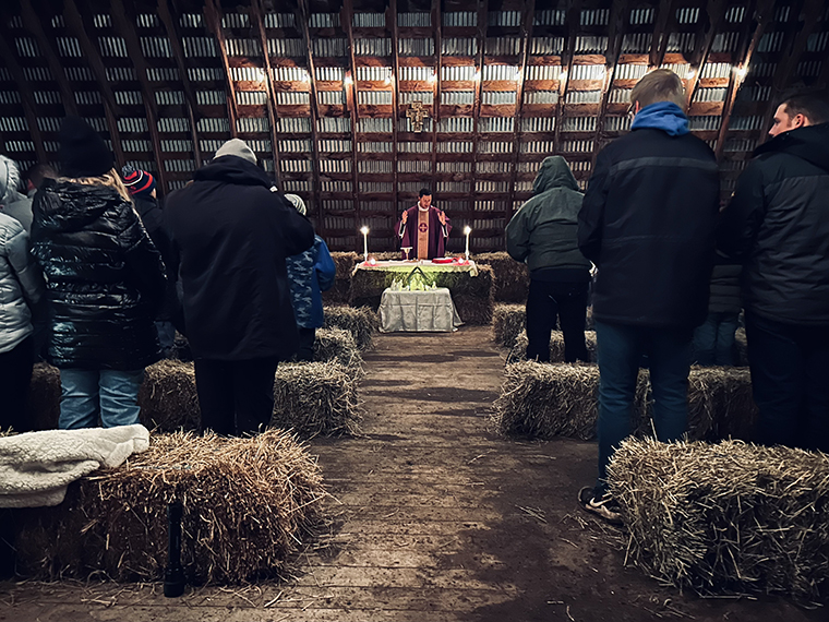 Cows get it! Barn Mass brings a glimpse of nativity to Advent | The ...