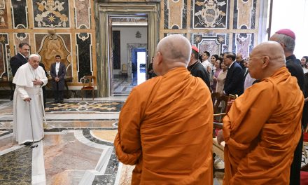 Pope tells Christians, Buddhists to work together for peace