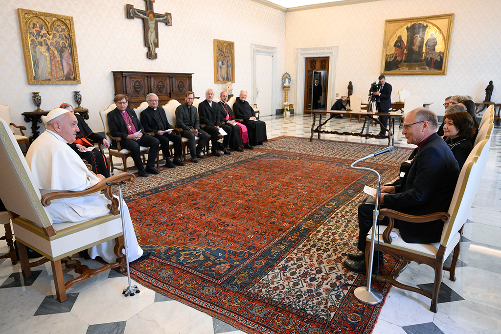 POPE FRANCIS DELEGATION OF THE LUTHERAN WORLD FEDERATION