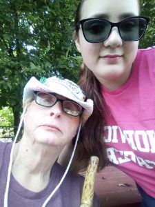 Lorraine and Cheyenne at a community  walking event last fall to raise money for children’s needs.