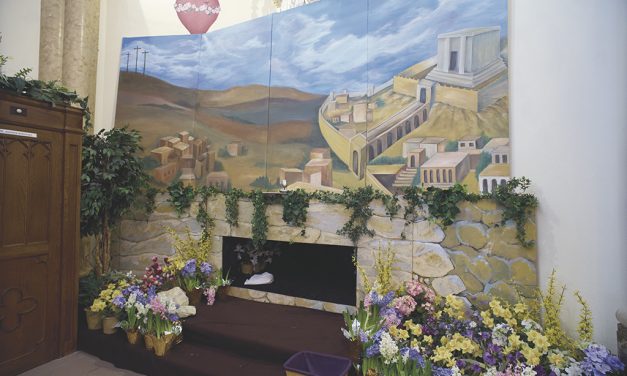 Basilica unveils new Easter mural